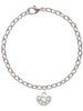 Small Heart with Cut Out Stars Charm Bracelet