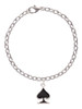 Card Suit - Black Spade Charm Bracelet