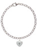 Small Heart with Cross & Fish with Crystal Charm Bracelet