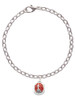 Red Enamel Firefighter Helmet Charm Bracelet