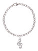 Rounded Clef Charm Bracelet