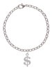 Rounded Dollar Sign Charm Bracelet