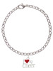 I love to Cheer with Red Heart Charm Bracelet