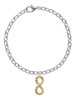 Gold Tone Infinity Rope Charm Bracelet