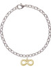 Medium Gold Tone Infinity Sign Charm Bracelet