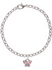 Mini Butterfly with Pink Wings & Crystals Charm Bracelet