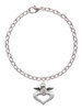 Guardian Angel over Heart Charm Bracelet