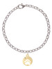 Gold Tone Bear Paw Silhouette Charm Bracelet