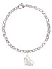 Labrador Silhouette Heart Charm Bracelet