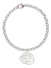 Large Rose Outline Charm Bracelet