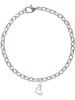 Small Slanted Open Heart Charm Bracelet