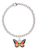 Large Monarch Butterfly with 6 AB Crystals Charm Bracelet