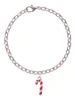 3-D Red and Candy Cane Charm Bracelet