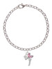 Small Fairy with Pink Wings Charm Bracelet