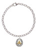 Horseshoe with Gold Tone Trinity Knot Charm Bracelet