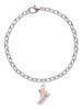 3-D Pink Ice Skate Charm Bracelet