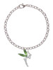 Large Fairy with Lime Green Wings Charm Bracelet