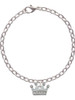 Crown with Clear Crystals Charm Bracelet