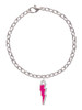 Hot Pink Lightning Bolt Charm Bracelet