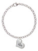 Large ''Aunt'' Heart with Clear Crystal Charm Bracelet