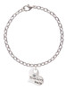 Large True Love Waits Heart Charm Bracelet