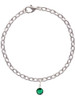 Crystal Green Channel Drop Charm Bracelet