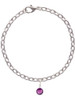 Crystal Purple Channel Drop Charm Bracelet