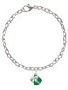 Small 3-D Green Present with Bow Charm Bracelet
