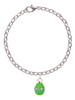 Lime Green Easter Egg with Color Crystal Band Charm Bracelet