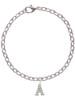 Small Crystal Initial - A - Charm Bracelet