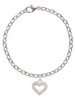 Crystal Open Heart Charm Bracelet
