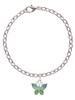 Butterfly with Green Wings Charm Bracelet