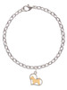 Two Tone Westie Silhouette Heart Charm Bracelet