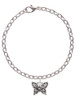 Small Antiqued Crystal Butterfly Charm Bracelet