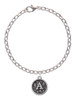 Antiqued Round Seal - Initial - A - Charm Bracelet