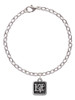 Antiqued Square Seal - Love with Heart Charm Bracelet