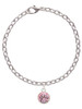 10mm Light Pink Crystal Drop Charm Bracelet