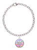 Domed Multi Color CDA Charm Bracelet