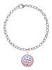 Domed Multi Color OT Charm Bracelet