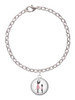 Domed Ballet Dance Instructor Charm Bracelet