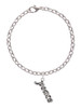 Script ''Peace'' with Clear Crystals Charm Bracelet
