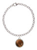 Round - Imitation Cat's Eye - Brown - Charm Bracelet