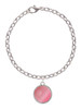 Round - Imitation Cat's Eye - Pink - Charm Bracelet