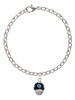 Hot Blue Dots on Black Spinner Charm Bracelet