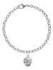Antiqued Silver Tone Basketball Spinner Charm Bracelet