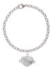 Believe Banner on Clear Crystal Heart Charm Bracelet