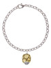 Flat Pebbles Gold Tone Spinner Charm Bracelet
