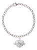 Love Banner on Clear Crystal Heart Charm Bracelet
