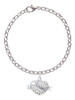 Sister Banner on Clear Crystal Heart Charm Bracelet