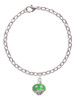 Lime Green with Crystals Spinner Charm Bracelet